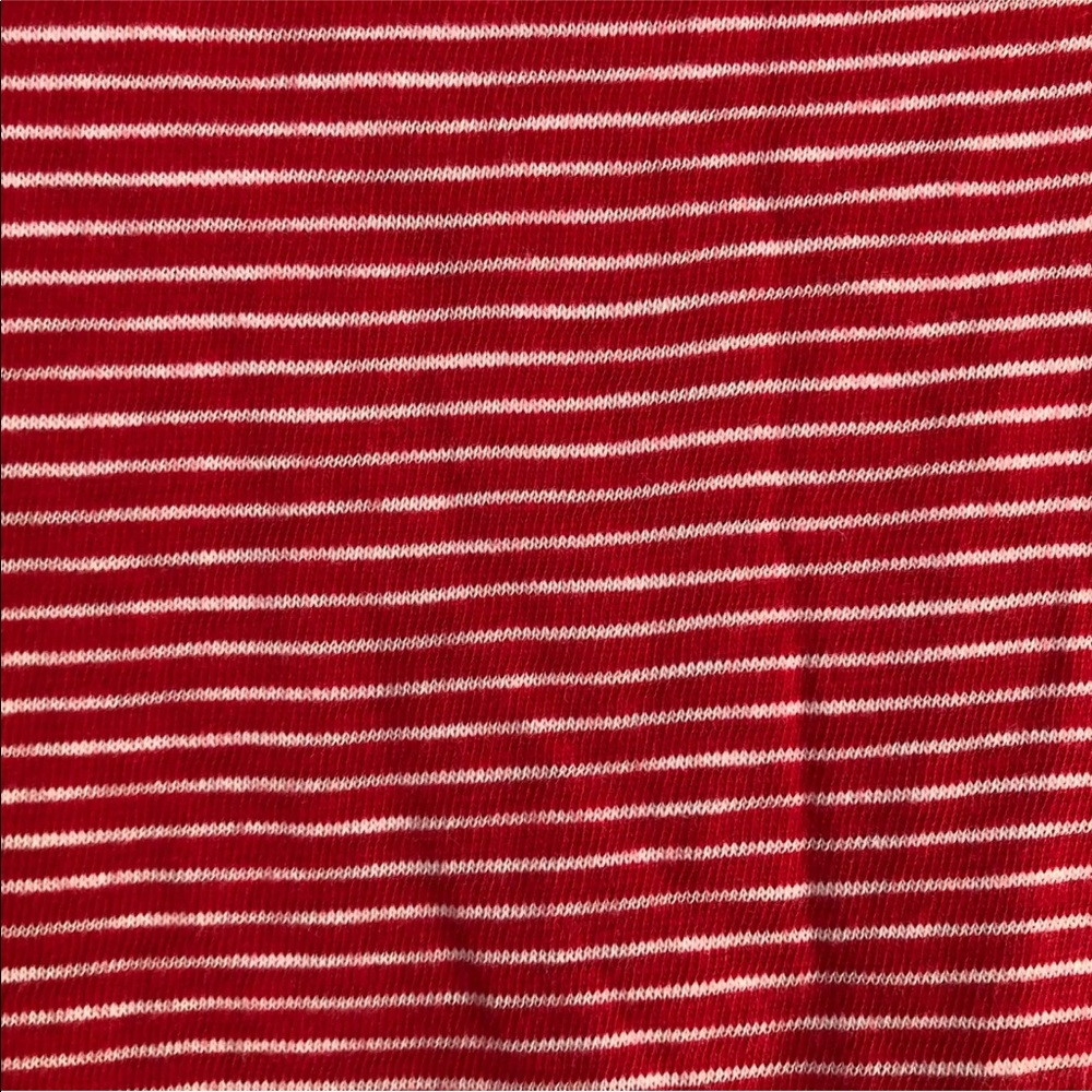 J crew striped peplum long sleeve top red white m medium - Picture 8 of 9